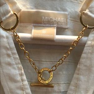 Michael Kors button down blouse with clasp closure